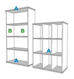 Two Tone – All Open Bookcases