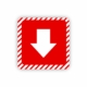White Arrow with Red Symbolic Sign on White ACP (150 x 150mm)