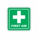 Green First Aid Symbolic Sign - Printed on White ACP (150 x 150mm)