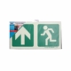 Photoluminescent 190MM Safety Sign - E10-Arrow Up+Running Man