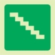 Photoluminescent 190MM Safety Sign - E19-Arrow Left+Stairs Going Up+Running Man