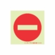 Photoluminescent 190MM Saftey Sign - NO ENTRY Symbol