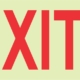 Photoluminescent 190MM Safety Sign - E5-Arrow Left+Exit