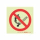 PHOTOLUMINESCENT 190MM SAFETY SIGN - F26-NO OPEN OR NAKED FLAMES