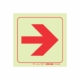 PHOTOLUMINESCENT 190MM SAFETY SIGN - F36-ARROW RIGHT