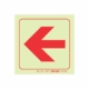PHOTOLUMINESCENT 190MM SAFETY SIGN - F37-ARROW LEFT