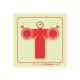 PHOTOLUMINESCENT 190MM SAFETY SIGN - F49-FIRE PUMP CONNECTION