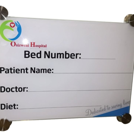 Hospital Glass Bed Board with Print (A3 - 297x420mm)
