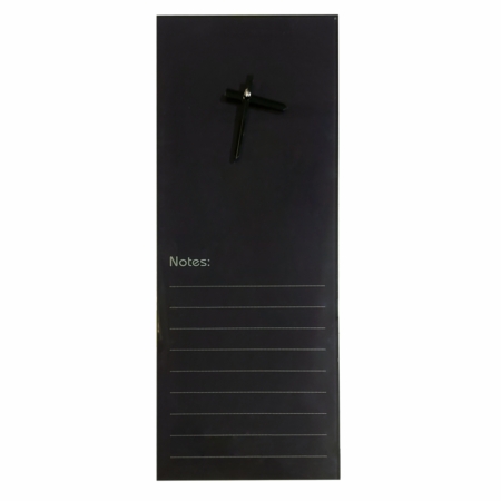 Glass Clock With Notes (200 x 580mm - Black)