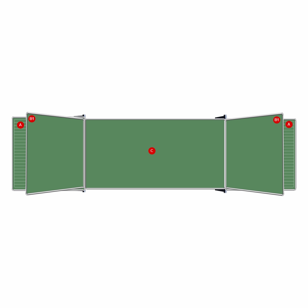 Educational Board Non-Magnetic Chalkboard (1220*920 - Chalk Lines - Side Panel - Option A)