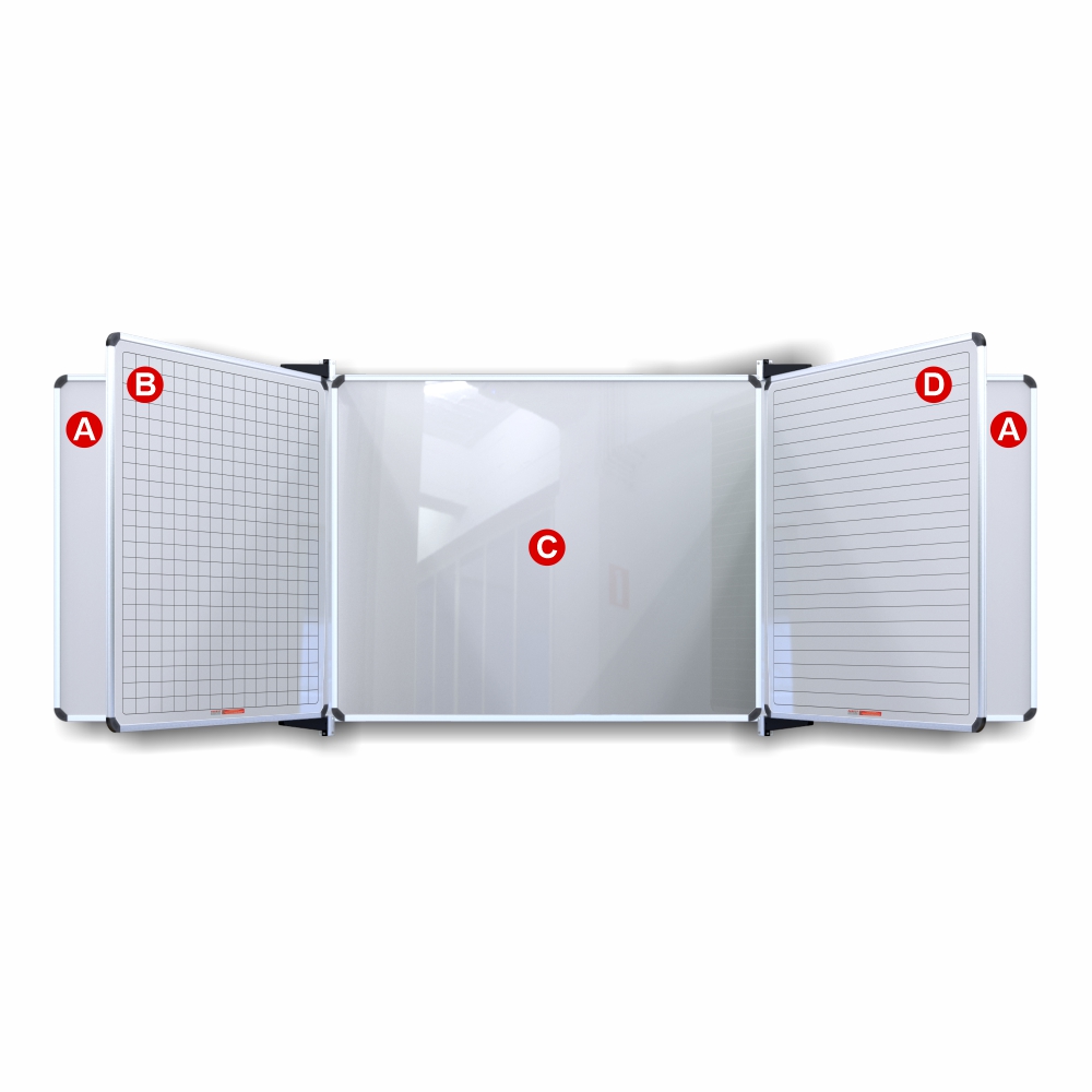 Educational Board Magnetic Whiteboard (1220*910 - Swing Leaf - Option B)