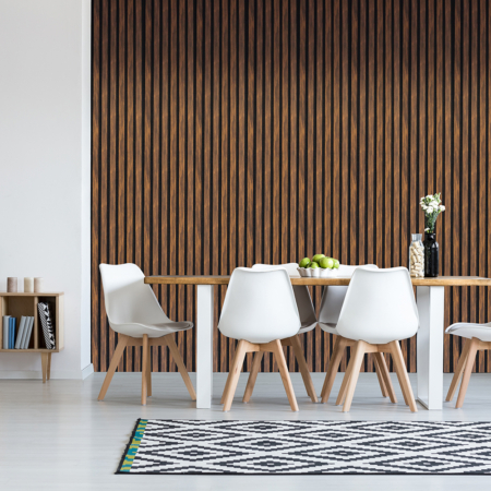 Slatted wall panel 600 x 2400 - Ebony
