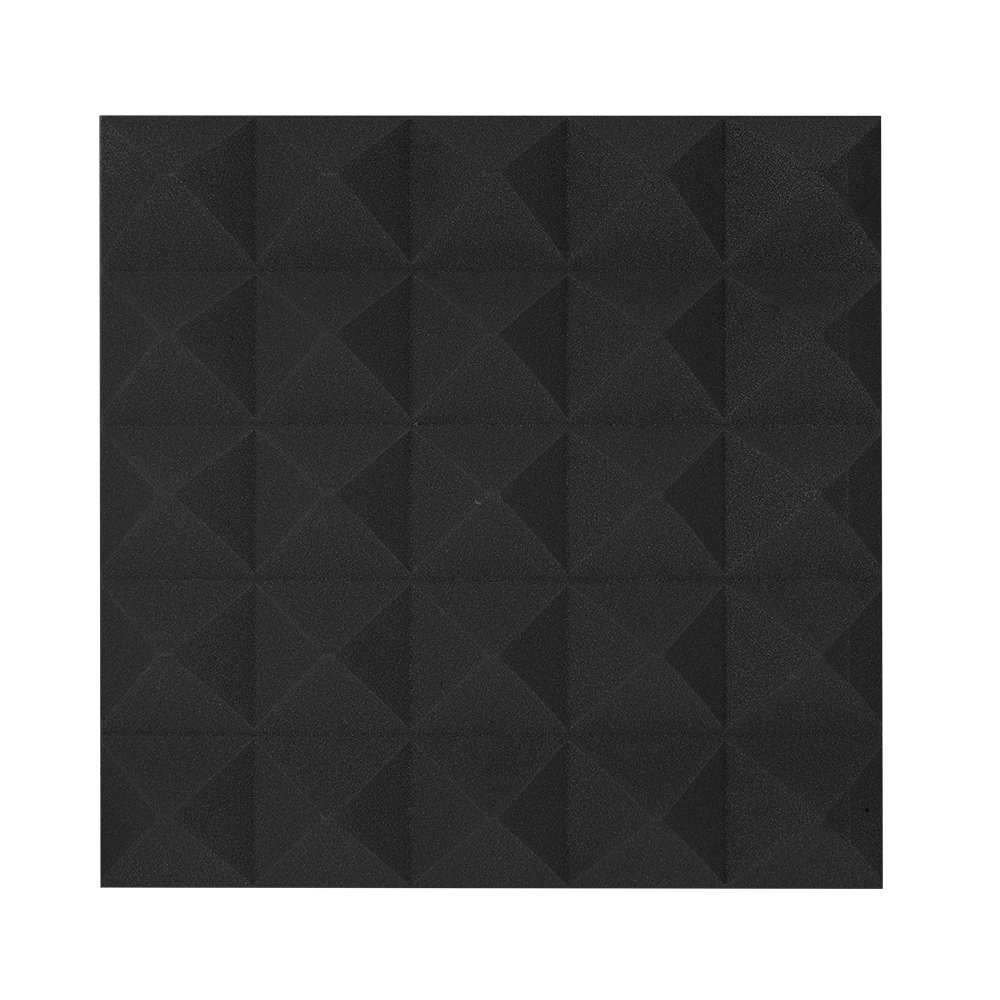 Acoustic Panel Pyramidfoam 500x500mm Black