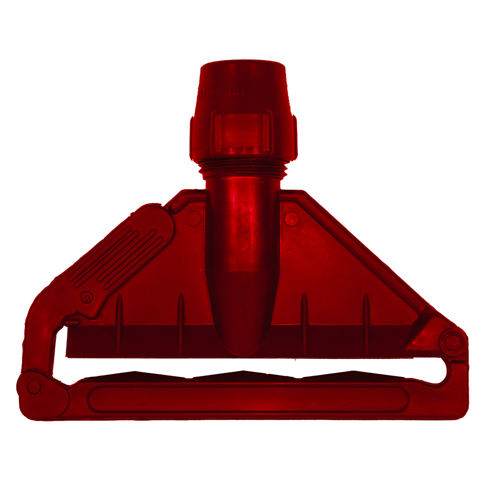 Janitorial Fan Mop Holder Plastic Clip Only Red